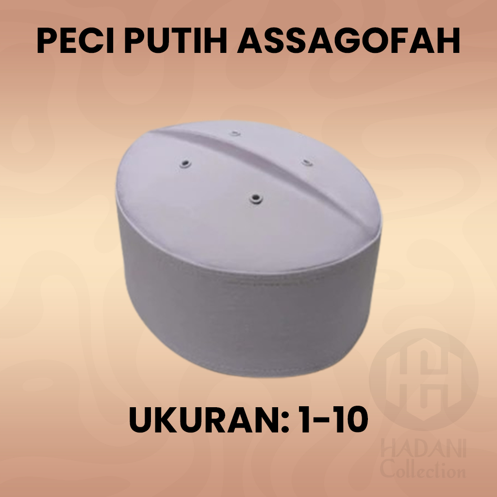 Peci Putih Polos (Assagofah) Murah