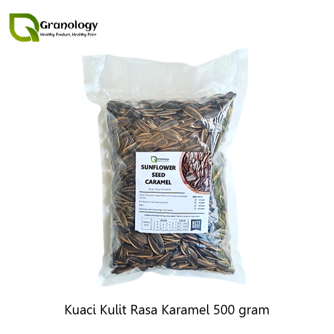 

Kuaci Kulit Rasa Karamel / Roasted Sunflower Seed Caramel Flavour (500 gram) by Granology