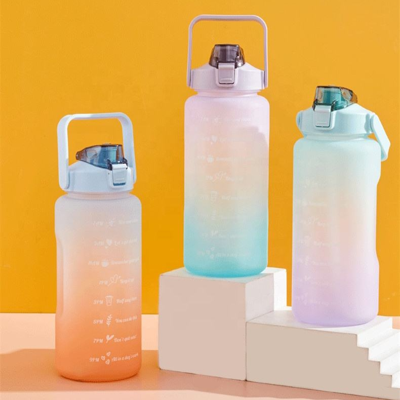 Yiben Botol Minum 2 Liter BPA Free Botol Minum Motivasi 2L High Quality