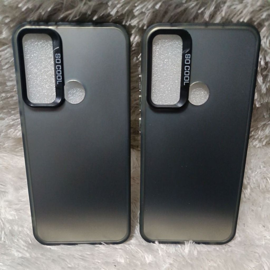Softcase Casing REDMI NOTE 8/NOTE 8 2021 Case Silikon Hybrid IMD Matte Plate Hologram Black Onley