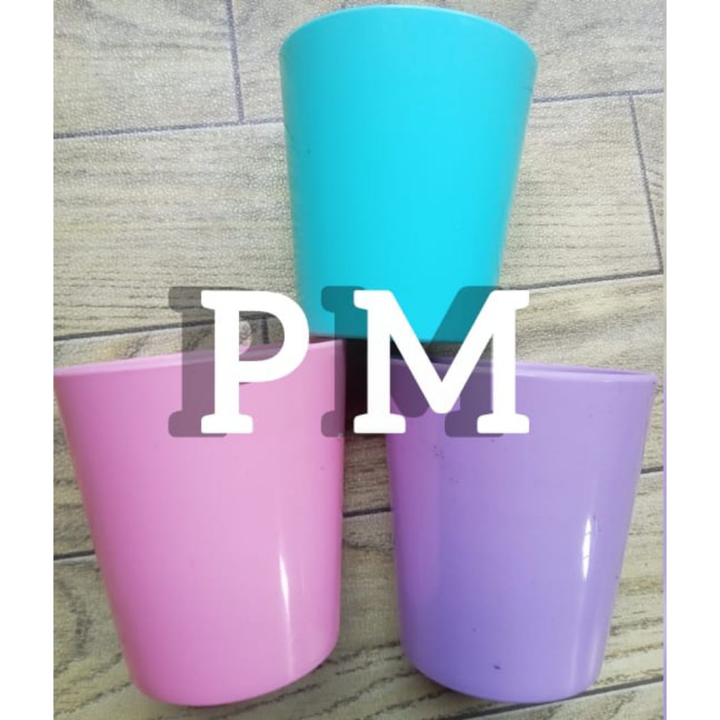 pm.. (12 pcs) gelas plastik kopi  mini NX warna / gelas warna / gelas jamu