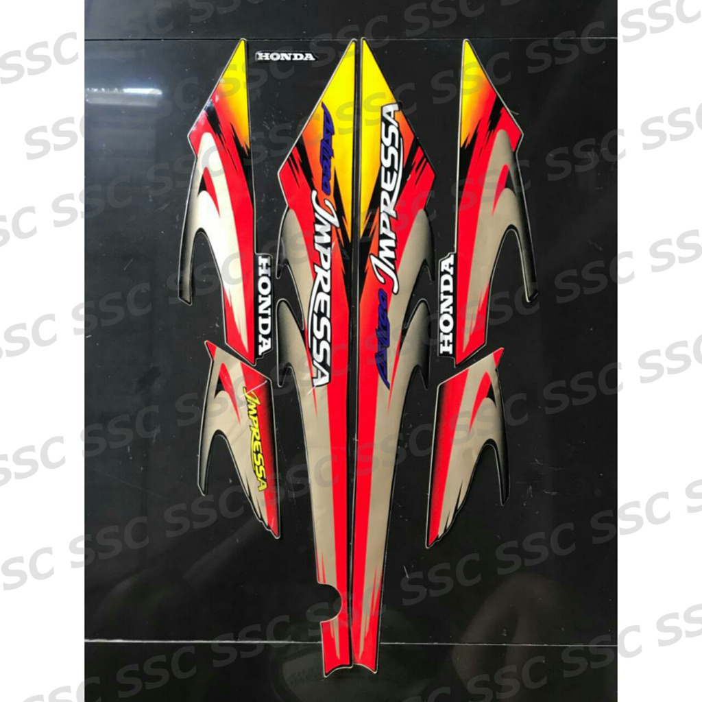 STRIPING STIKER IMPRESSA 1999 2000 MERAH