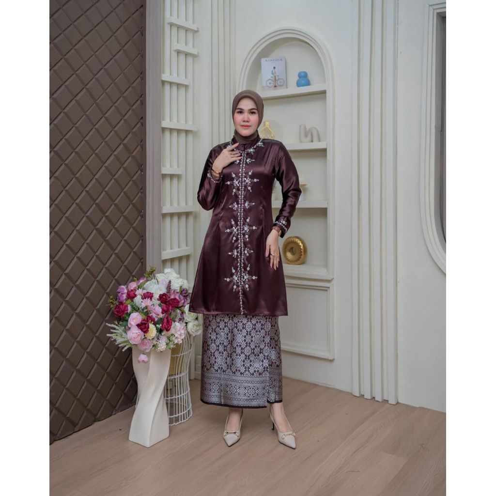 Setelan Tunik Payet Malaysia / Setelan Baju Kurung Tunik Payet Malaysia / Baju Kurung Melayu / Baju 