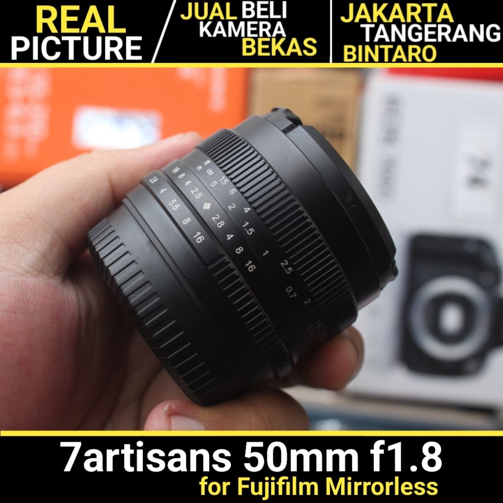 7artisans 50mm f1.8 for Fujifilm Mirrorless BEKAS