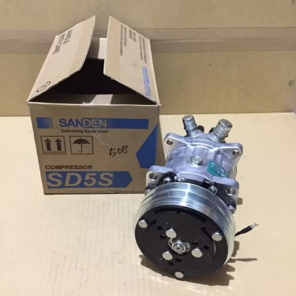 Compresor Kompresor Ac Universal 508 Sanden Asli Origina 12volt/24volt Ac Mobil