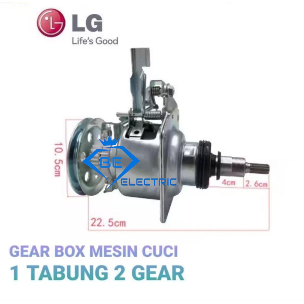 GIR BOX GEARBOX MESIN CUCI LG 1 TAB TURBO DRUM TOP LOADING LG SERIAL