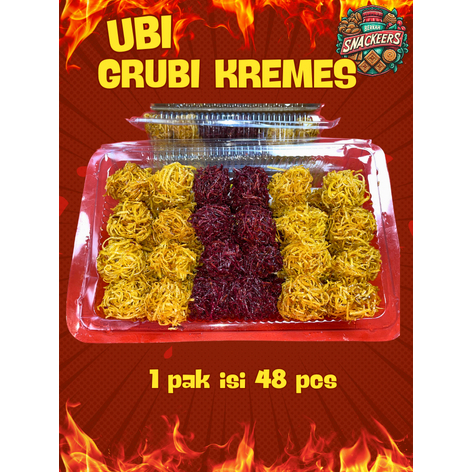 

GRUBI KREMES 1 PAK ISI 48 PCS KEMASAN BESAR / GRUBI KEMES / GRUBI / GRUBI UBI KREMES