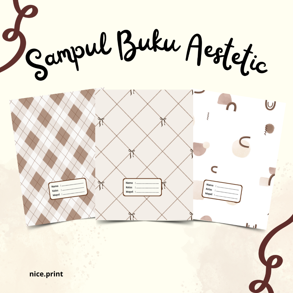 

[TERMURAH] Sampul Buku Estetik/ Sampul Buku BIGBOSS Campus Boxy SIDU KIKI - Cokelat 2