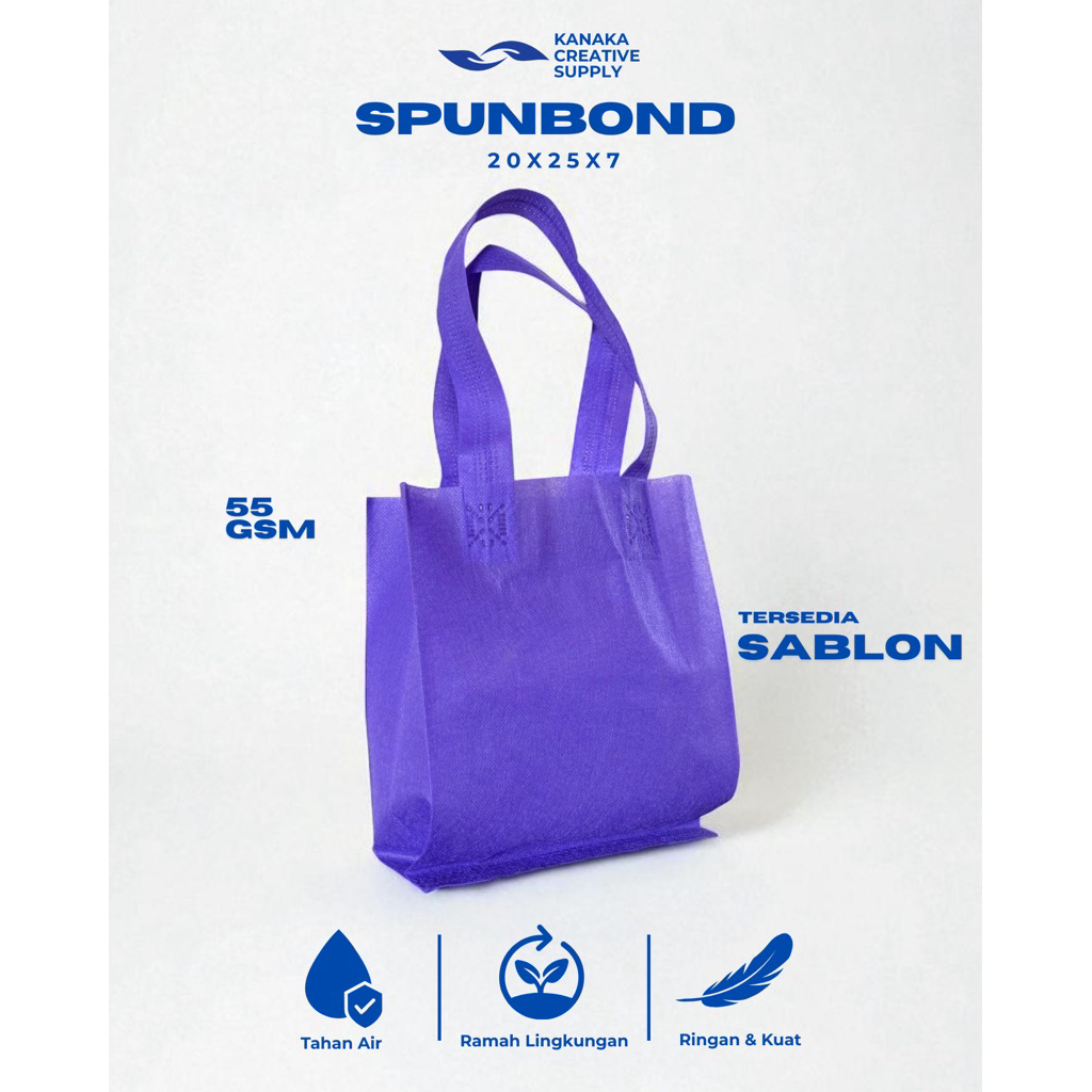 Tas Spunbond Goodie Bag Polos 20x25x8 - 1pcs