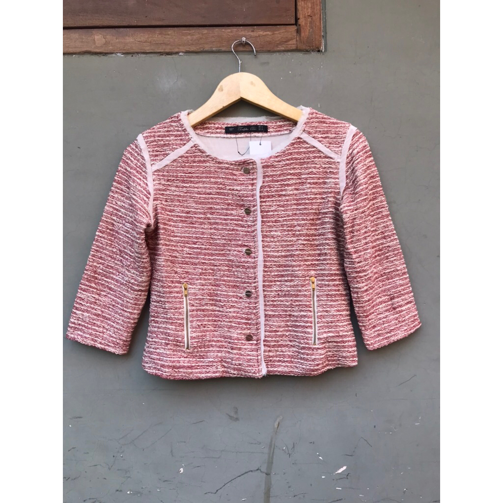 preloved zara tweed original-tweed-tweed zara-zara second-zara bekas-pl zara-tweed blazer-preloved b