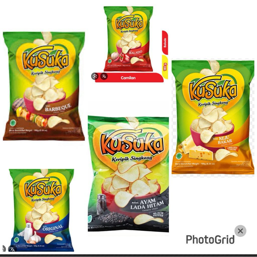 

KUSUKA chips 180gram aneka rasa
