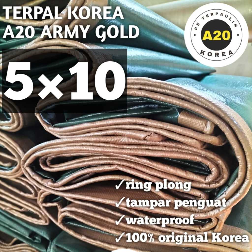 Terpal A20 Korea Ukuran 5x10 Waterproof Anti UV