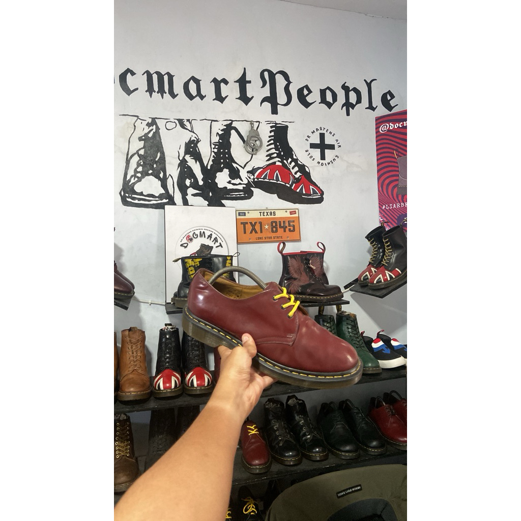 Dr Martens 1461 Red Cherry Smooth With Box Original
