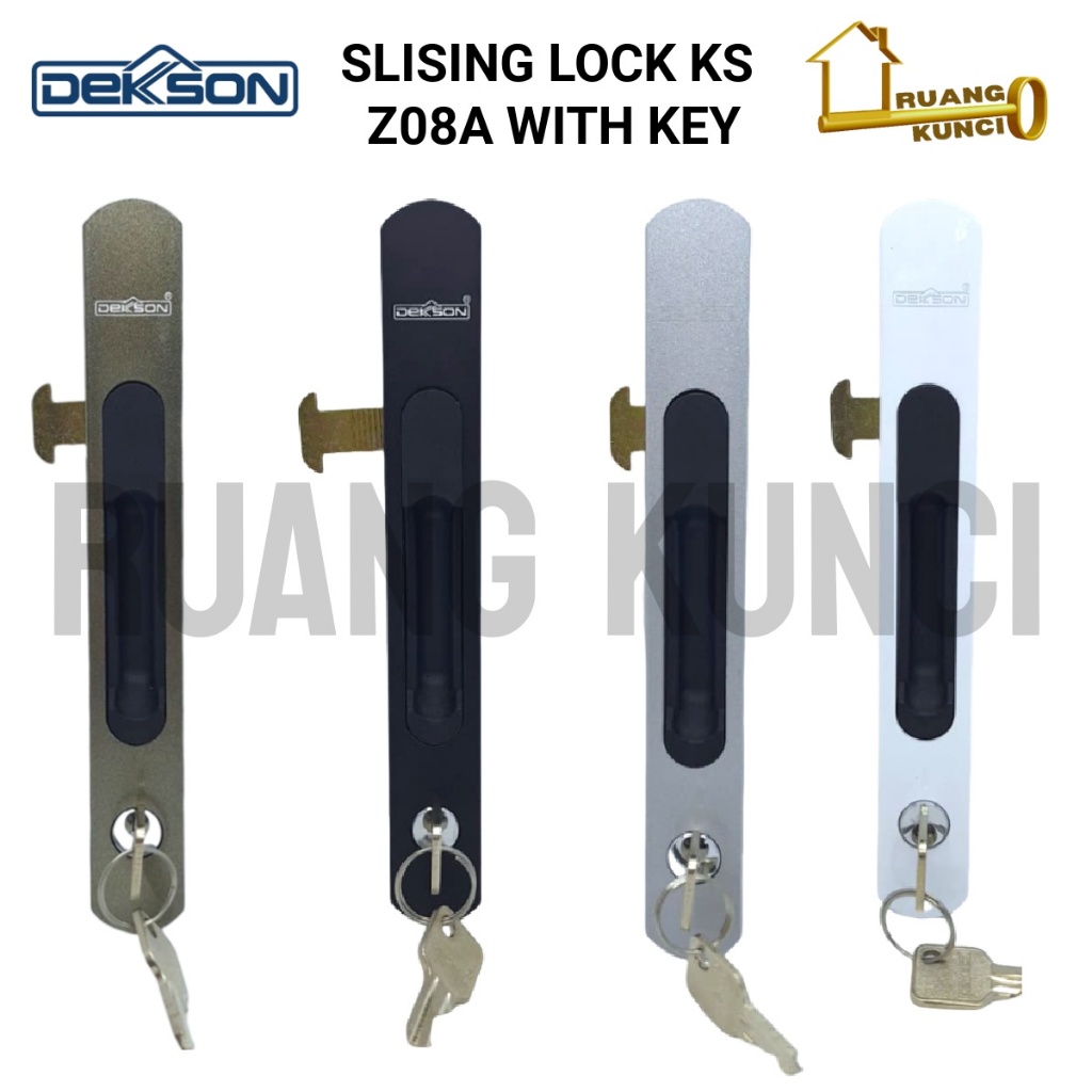 Handle Tarikan Kunci Pintu Jendela Sliding Geser Dekson Z08A Dengan Anak Kunci