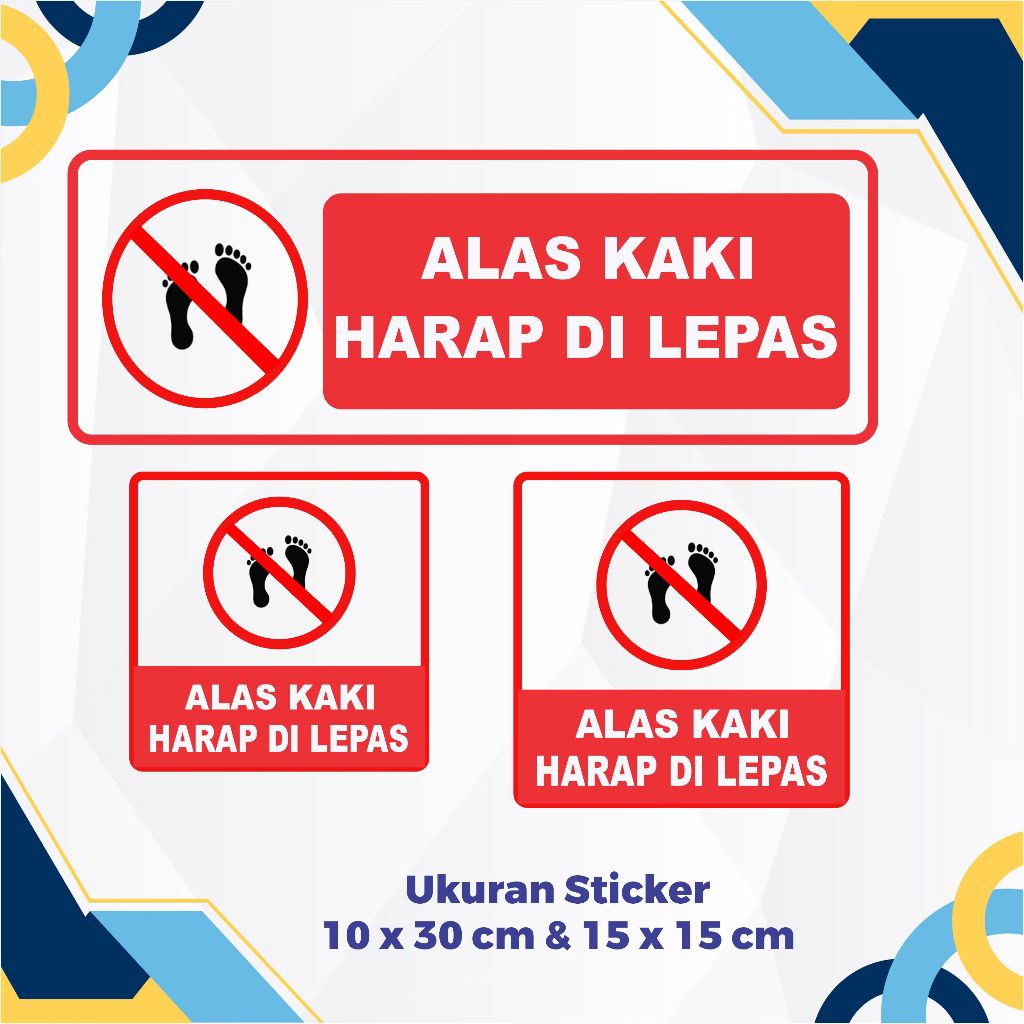 

STIKER ALAS KAKI HARAP DILEPAS - VINYL ANTI AIR TAHAN LAMA