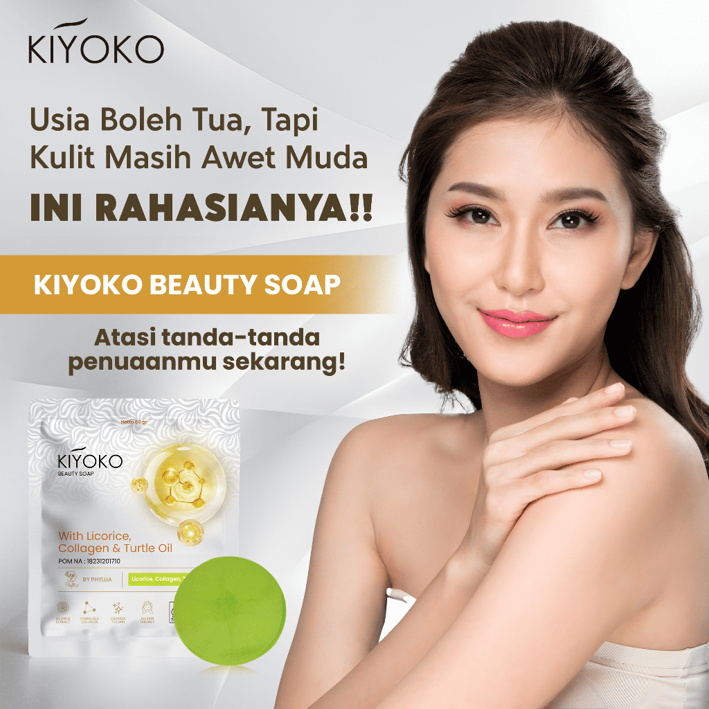 Sabun Kiyoko Beauty Soap Mengatasi Penuaan Dini BPOM