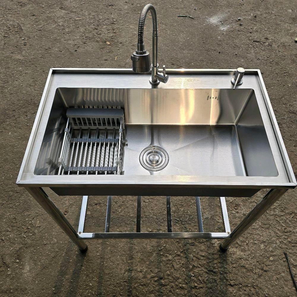 Kitchen Sink Portable Ukuran 7545 Warna Silver / Kitchen Sink Meja