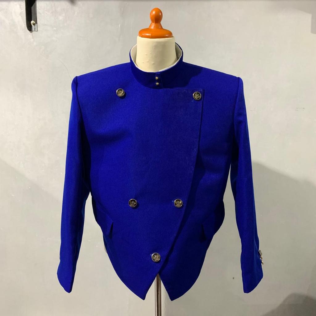 Beskap Solo Sikep Polos Biru BCA tesa