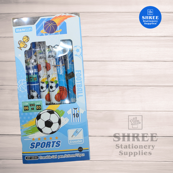 

Erasable Gel Pen Sports Mix – Pulpen Tinta Gel Lucu & Praktis untuk Anak, Remaja & Sekolah | Shree Stationery Supplies