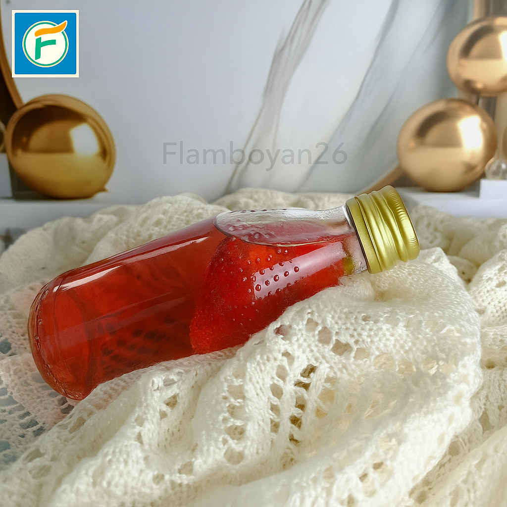 Botol Kaca 150ml [ Rekon ] Tebal Gratis Tutup Baru | Cocok untuk Jus, Susu, Cold Brew, Herbal Drink