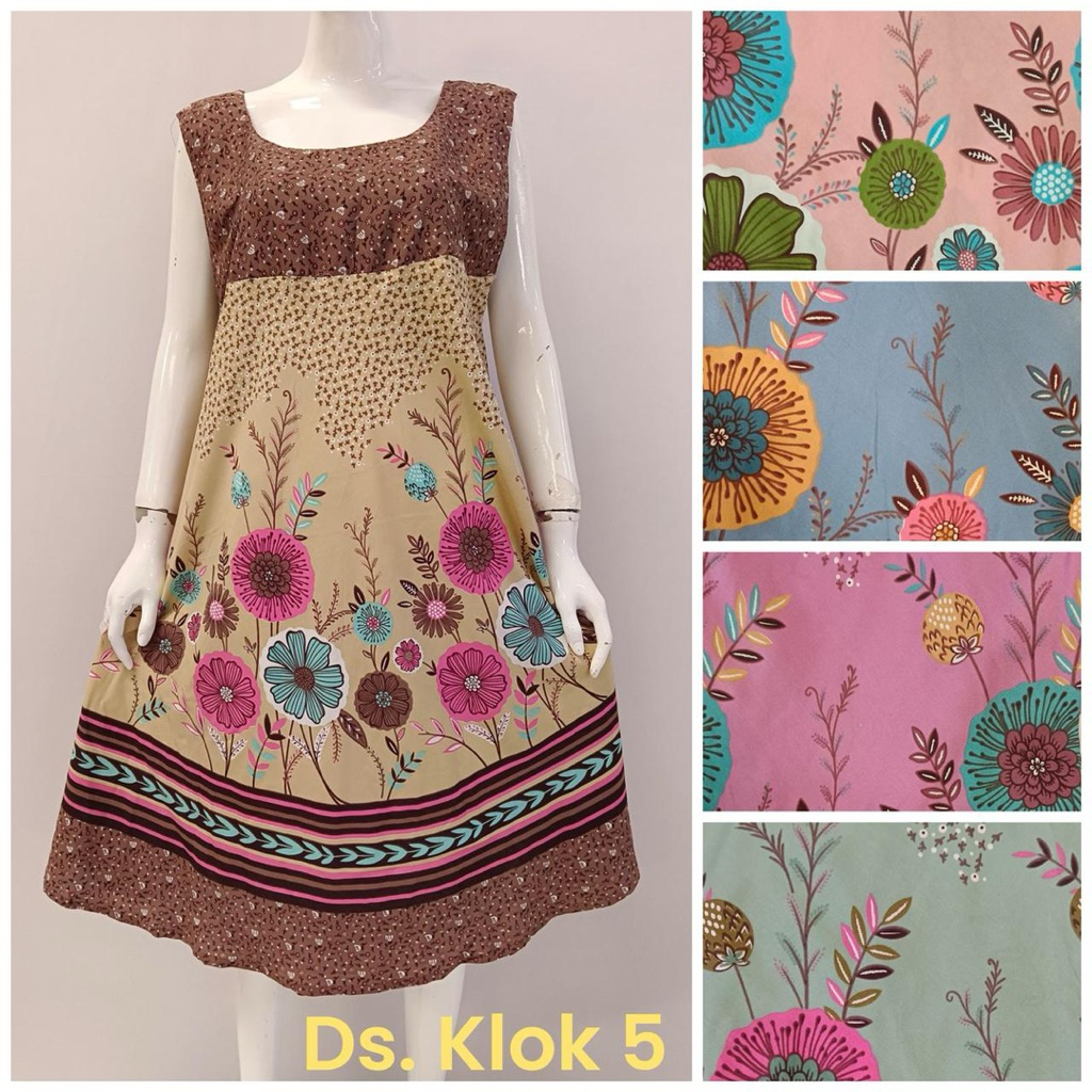 Daster Klok Yukensi HAP Tanpa Lengan Motif Terbaru