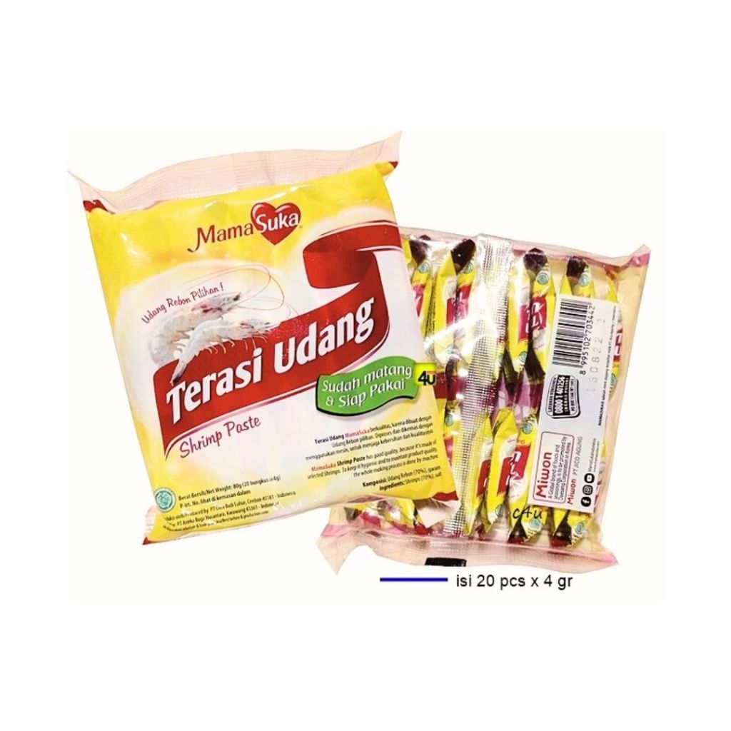 

Mama Suka Terasi Udang 4gr (1 Pack 20 Sachet)
