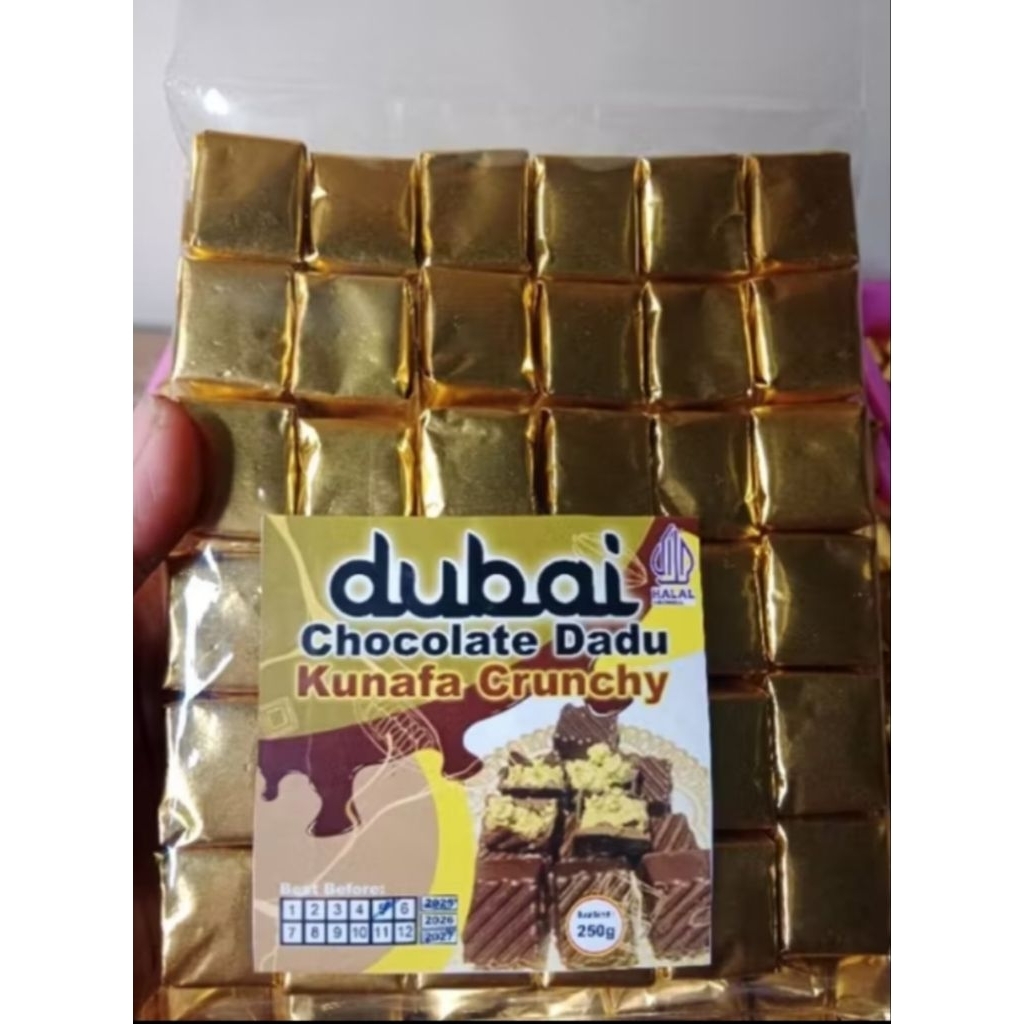 

Coklat Dubai Kunafa Cruncy 36 pcs paket usaha