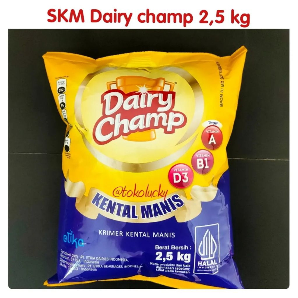 

Susu kental manis Dairy champ 2.5 kg/dairy champ/susu kental manis