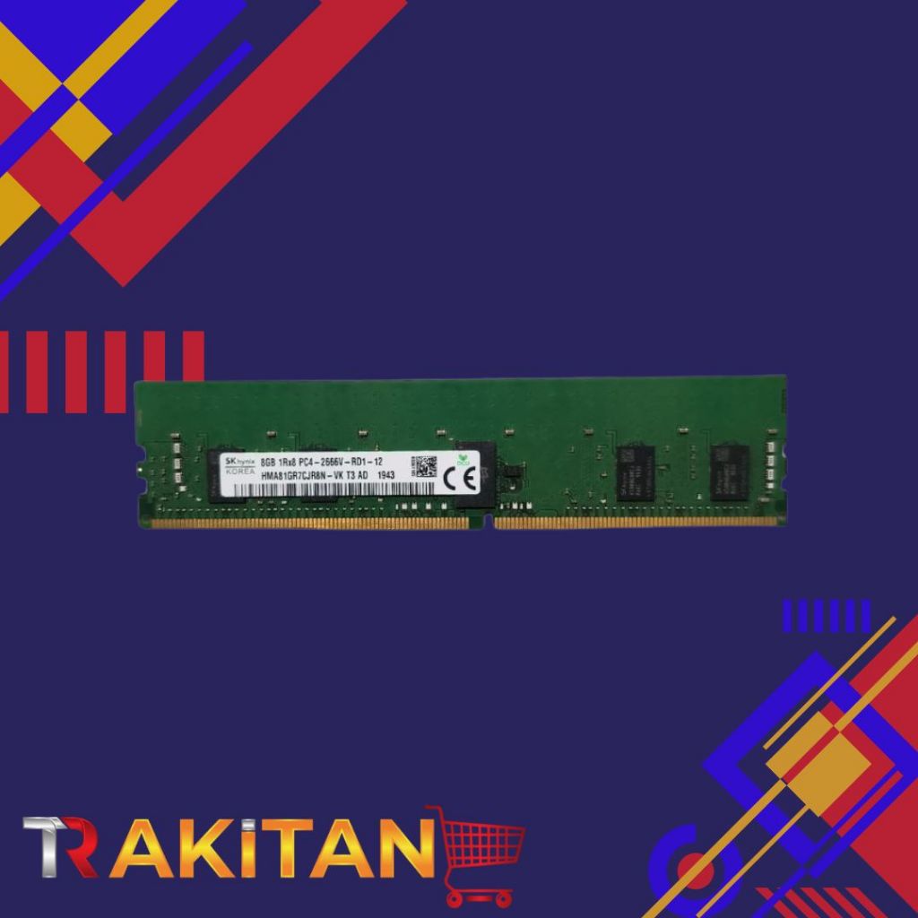 SK HYNIX 8GB 1RX8 PC4 2666V MEMORY – SK HYNIX HMA81GU7CJR8N-VK