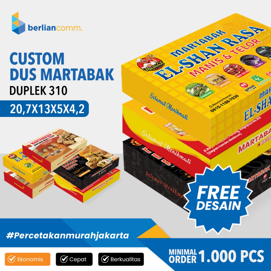 

Custom Box Martabak / Box Martabak Custom Full Color/ Box Martabak 20,8 x 13,5 x 4,2 /FREE DESAIN