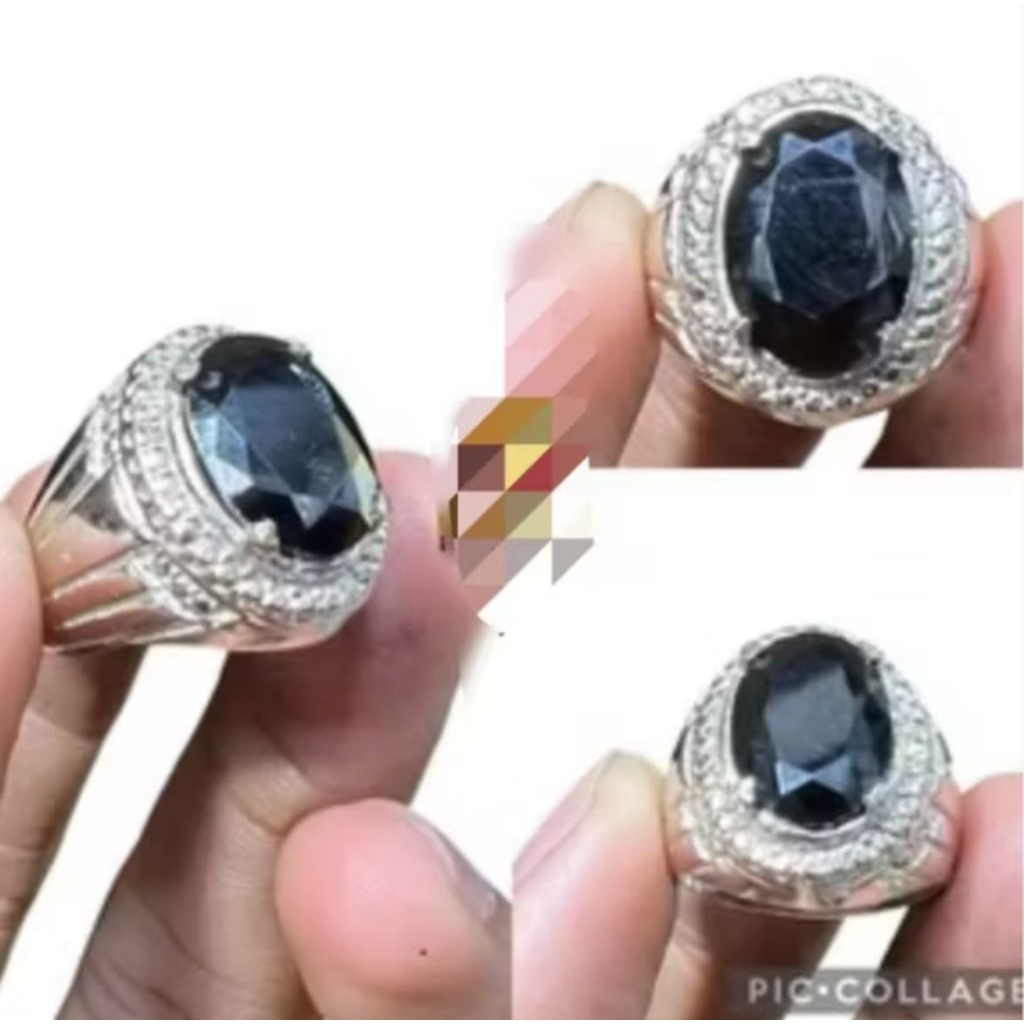 batu cincin permata black onyx cutting