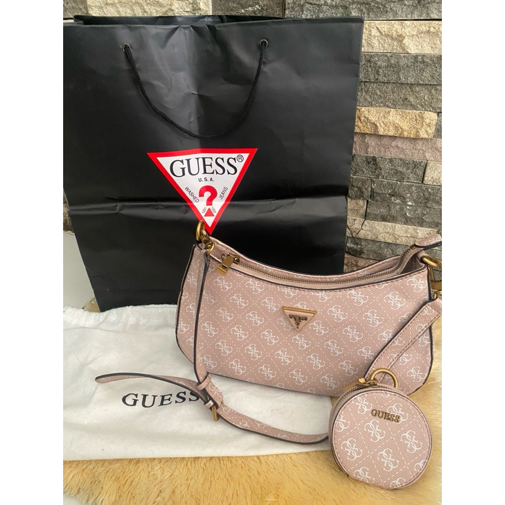TAS GUESS ORIGINAL STORE - ALEXIE TOP ZIP SHOULDER BAG