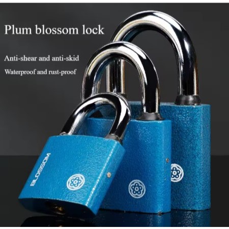 Gembok Pagar Blossom Anti Maling Baja Biru