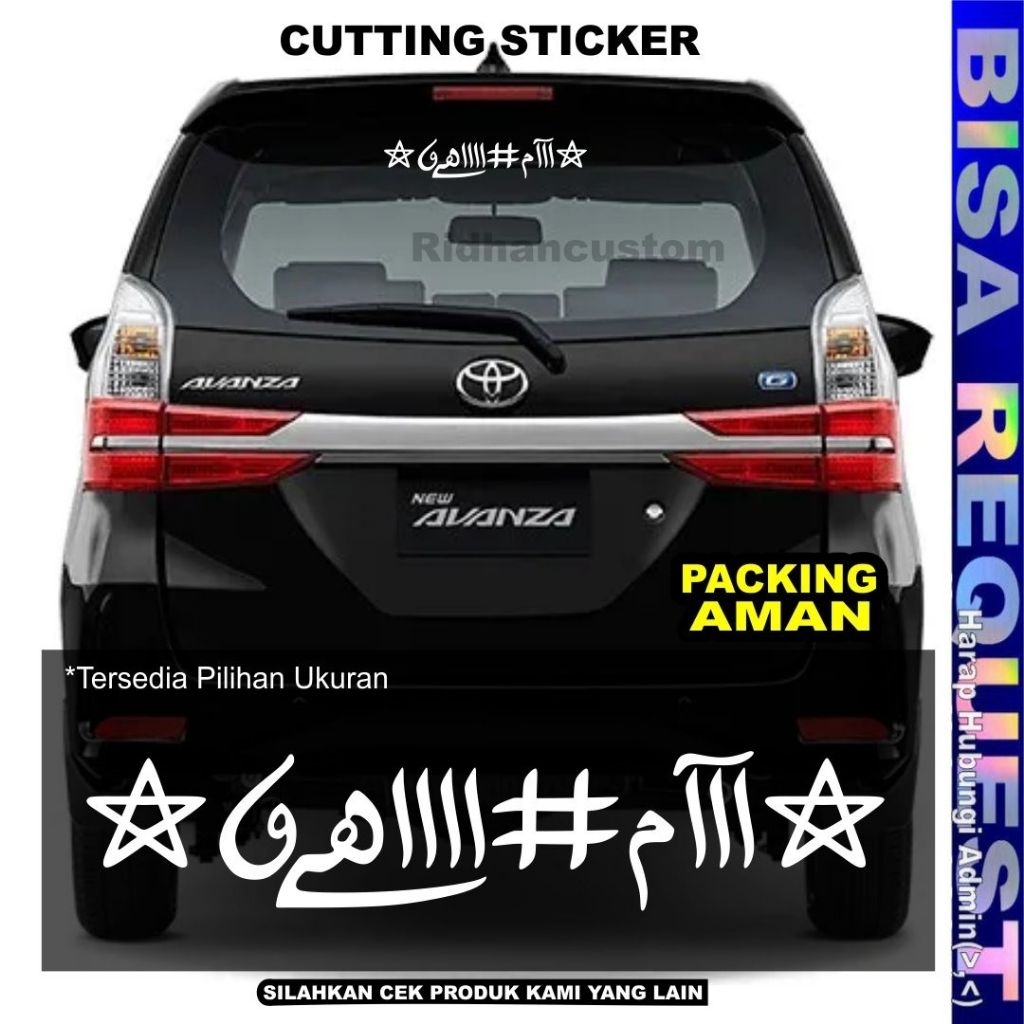 [ RAJAH SULAIMAN ] CUTTING STICKER KACA MOBIL VIRAL RAJAH SULAIMAN