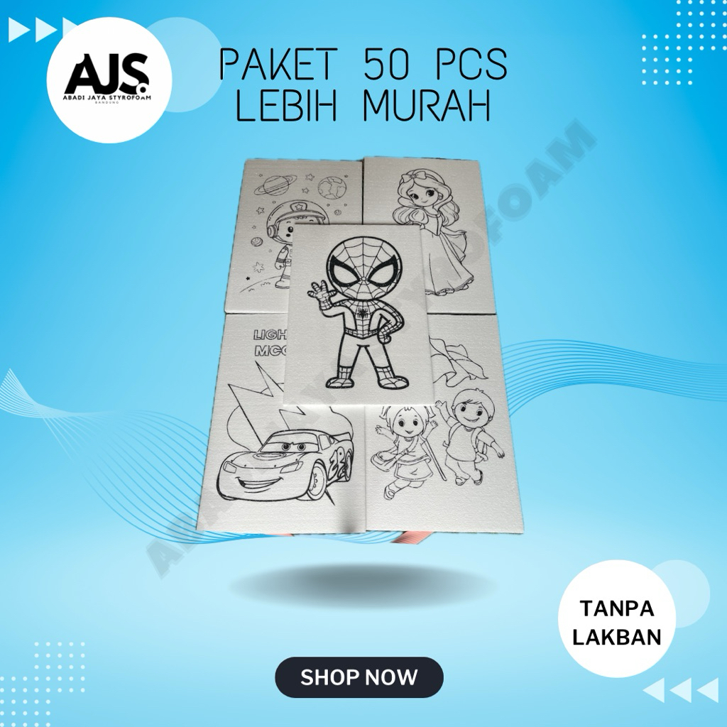 

Paket 50 Pcs | Styrofoam Tanpa Lakban | Ukura 33x50