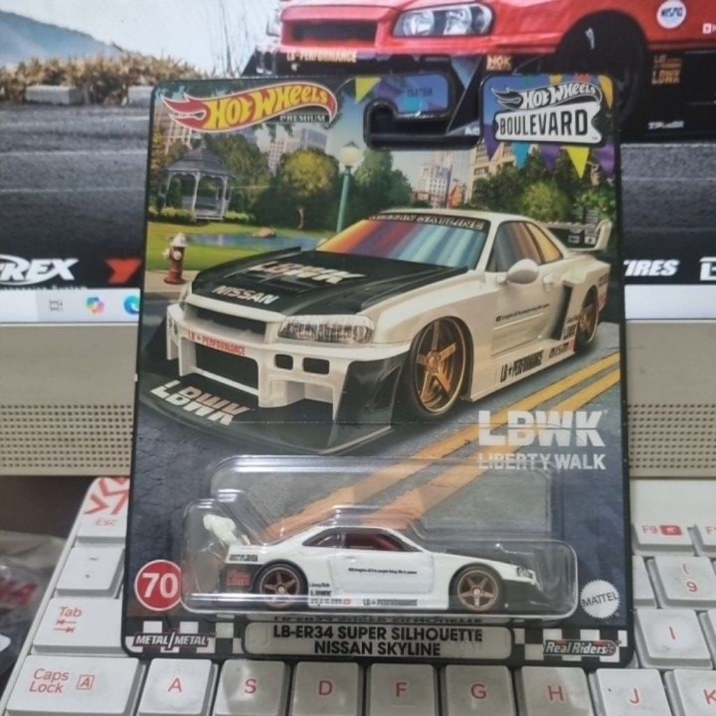 Hot wheels nissan skyline r34 LBWK putih