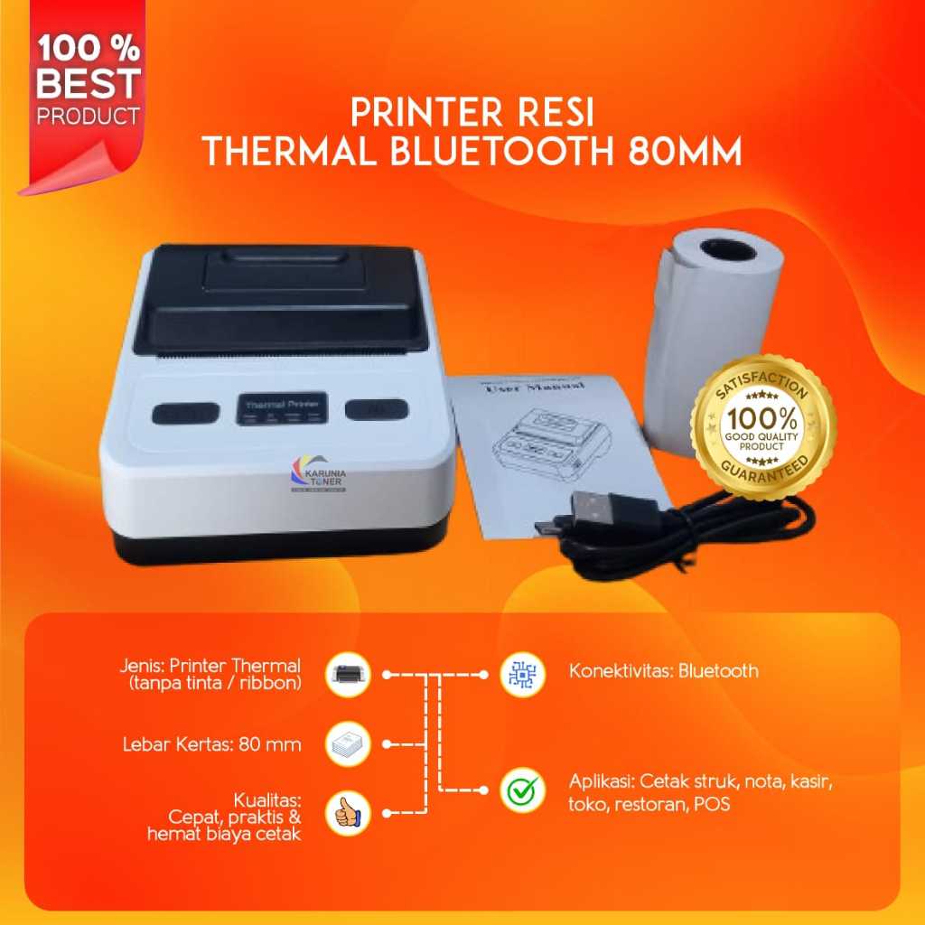 Printer Resi Thermal Bluetooth 80mm