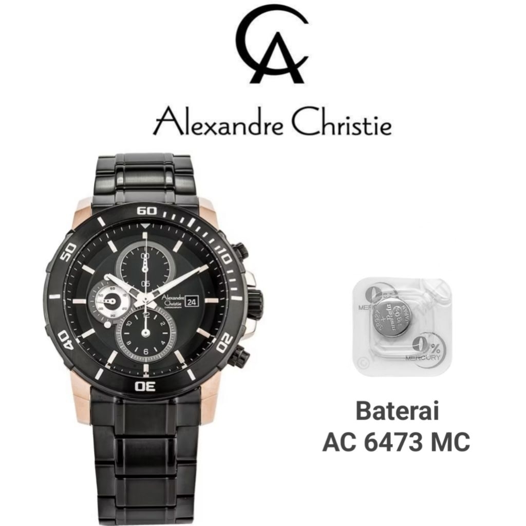 Baterai  Original untuk Jam Tangan Alexandre Christie Pria dan Wanita Type AC 6473 MC , AC 6473 BF