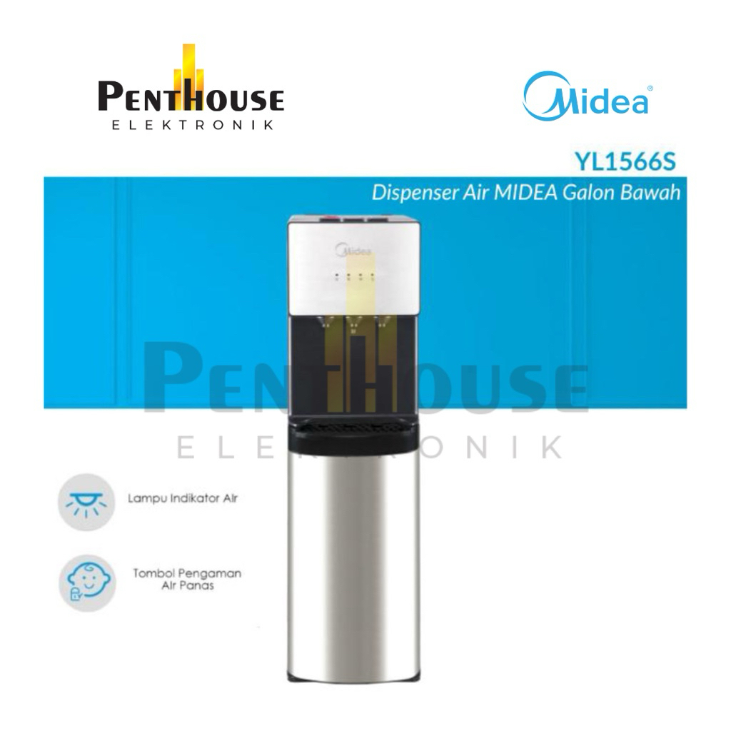 Midea Dispenser Galon Bawah YL-1566S / YL1566S Kompressor Child Lock