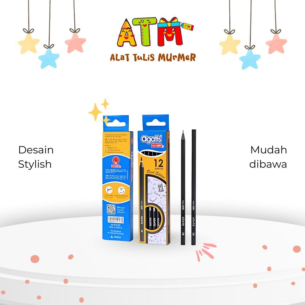 

pensil 2b/pinsil 28/ pensil AGATIS NEOPEX HEXAGONAL GRAPHITE PENCIL 2B SET 12 black body