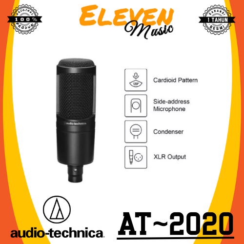 AudioTechnica  AT2020 Microphone Condensor Cardioid Audio Technica AT-2020 Mikrofon XLR Cardioid Con