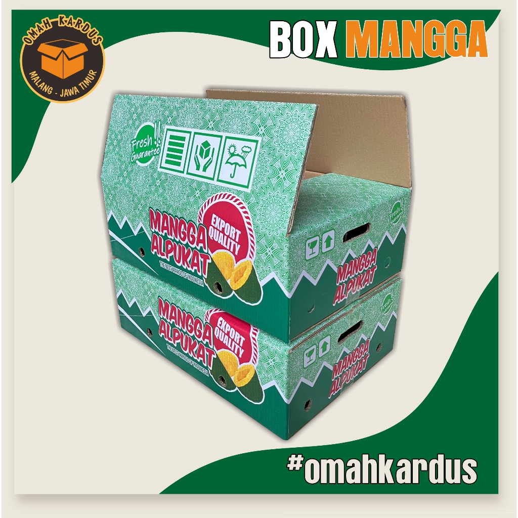 

Kardus box buah mangga alpukat isi 24 ukuran 51x34x16 cm sudah termasuk sekat/partisi