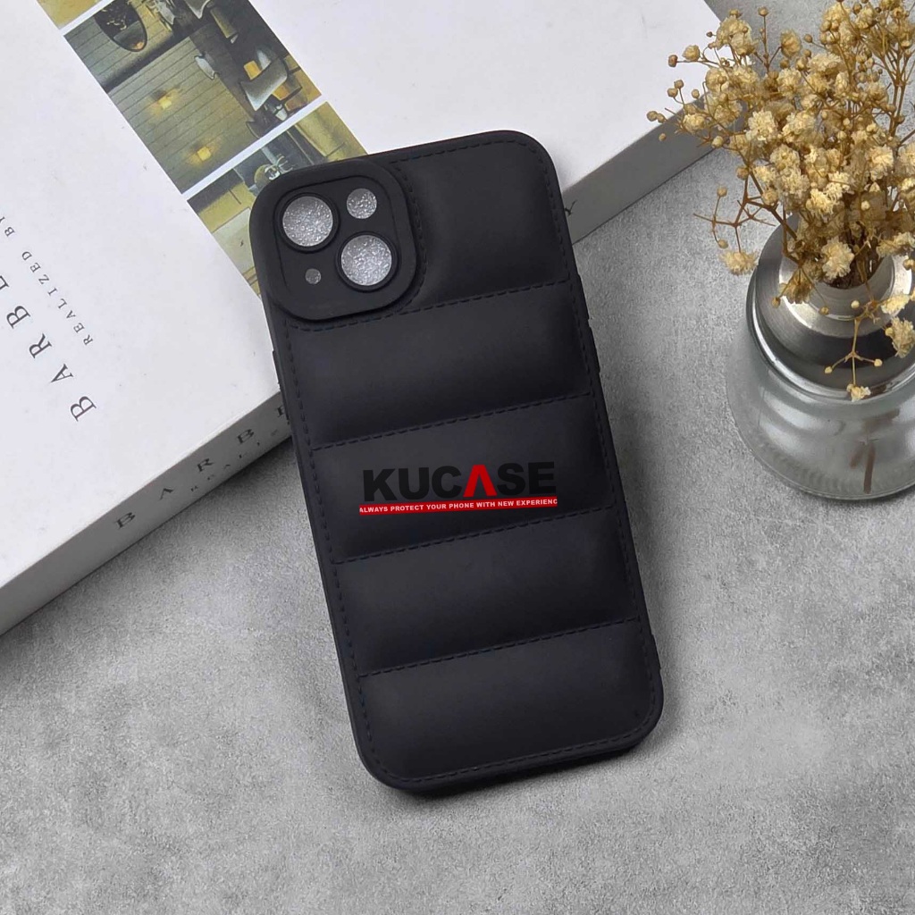 Iphone 15 Iphone 15 Plus Iphone 15 Pro Iphone 15 Pro Max Case Macaron Black Motif Bantal Case Iphone