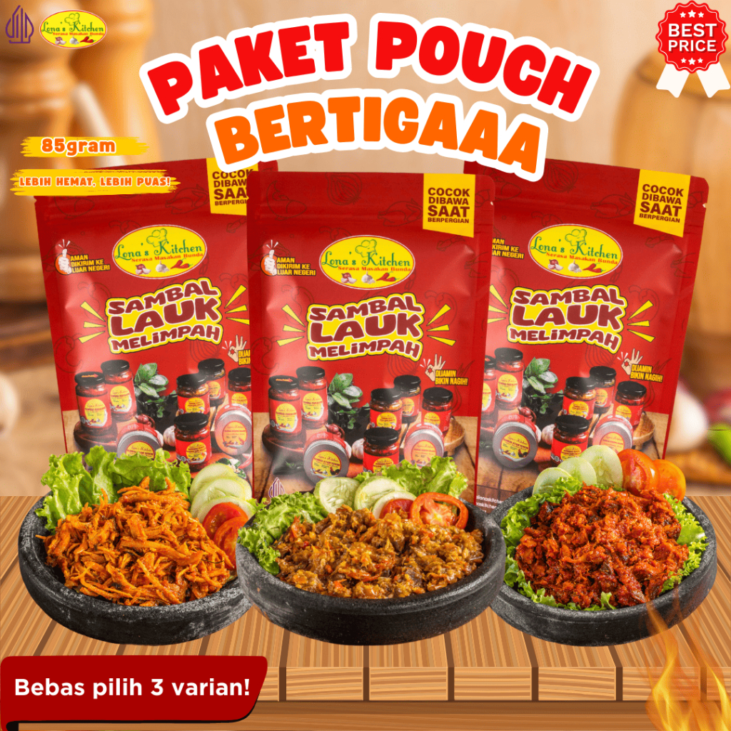 

Sambal Lona's Kitchen Paket Cobain dulu 3 pouch