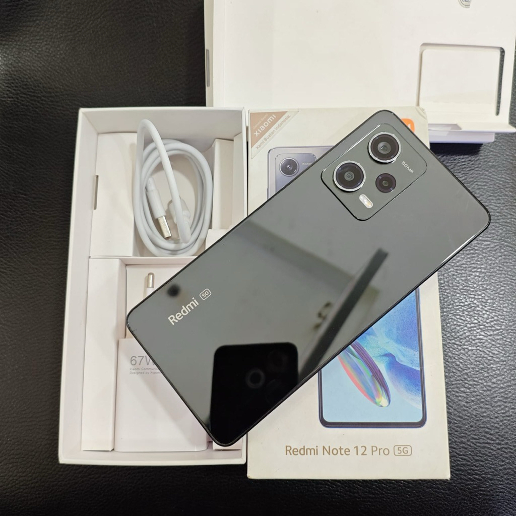 Redmi note 12 pro 5g ram 8/256 second fullset original resmi