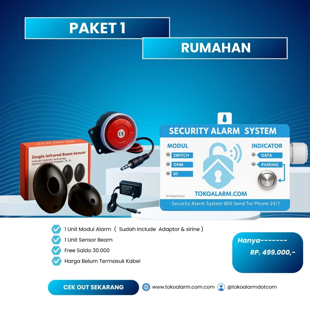 Alarm Anti Maling Berbasis Android/APK PAKET HEMAT 1 ( rumahan )