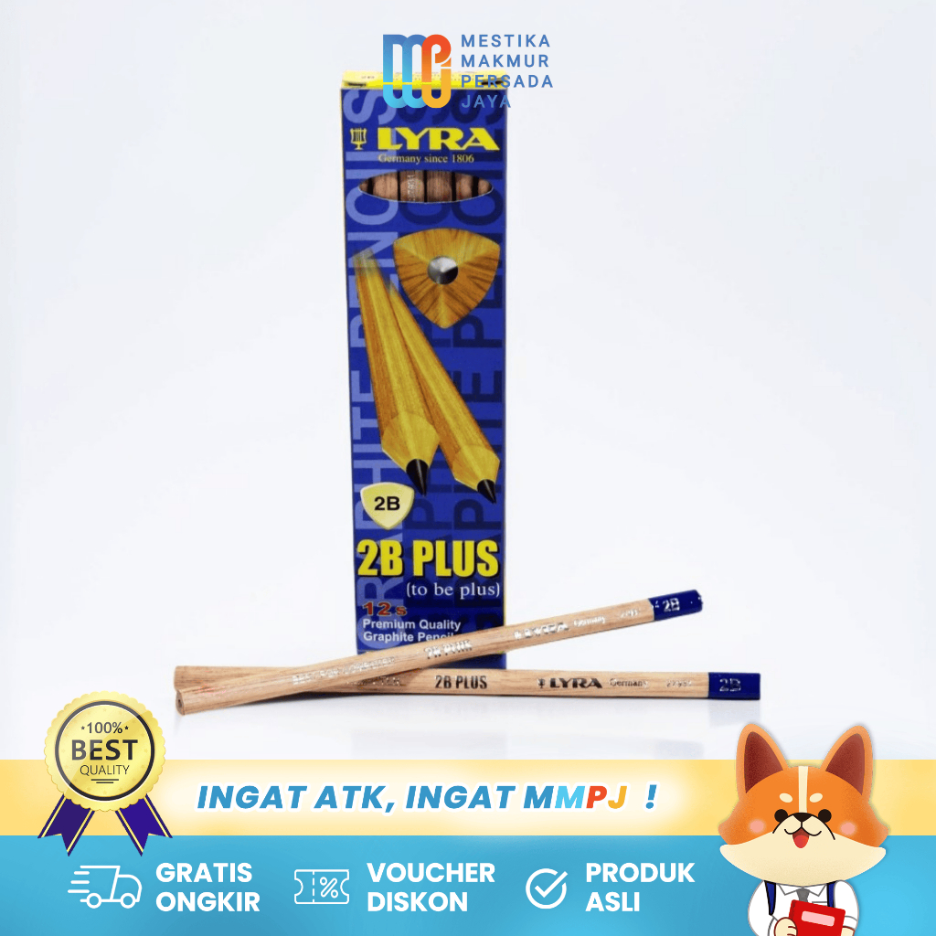 

Lyra Pensil Natural Comfort Grip 2B / Pensil Kayu Segitiga Ergonomis 27931