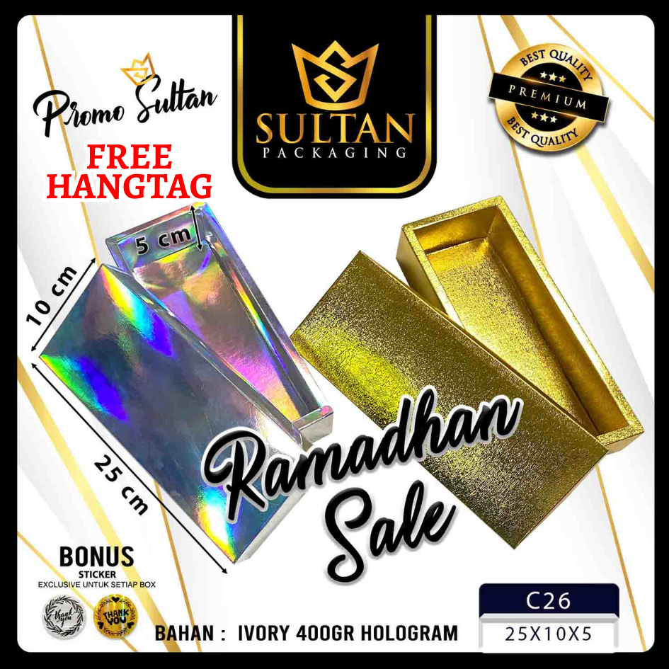 

Packaging Souvenir - Kotak Aksesoris Hologram - Box Hadiah Mewah - C26