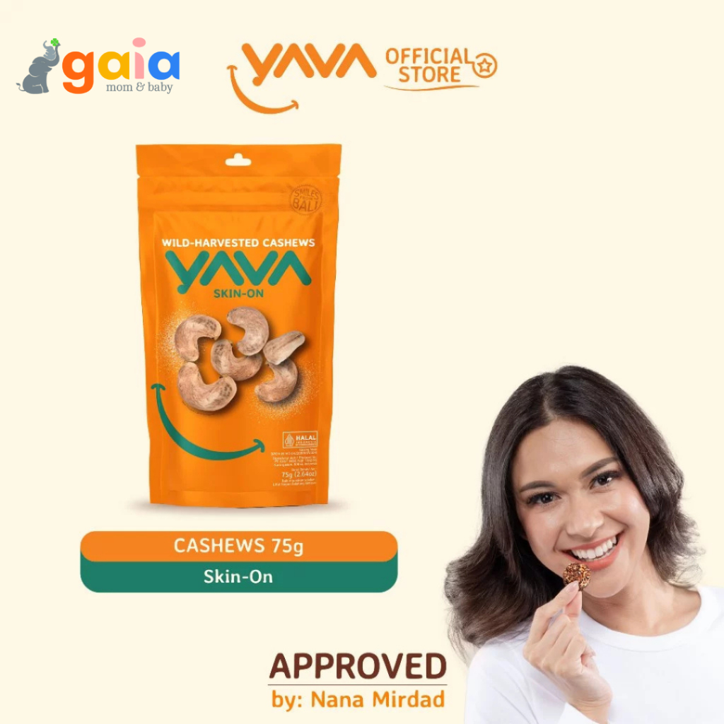 

YAVA Wild Harvested Cashew Skin-On Seasalt 75gr