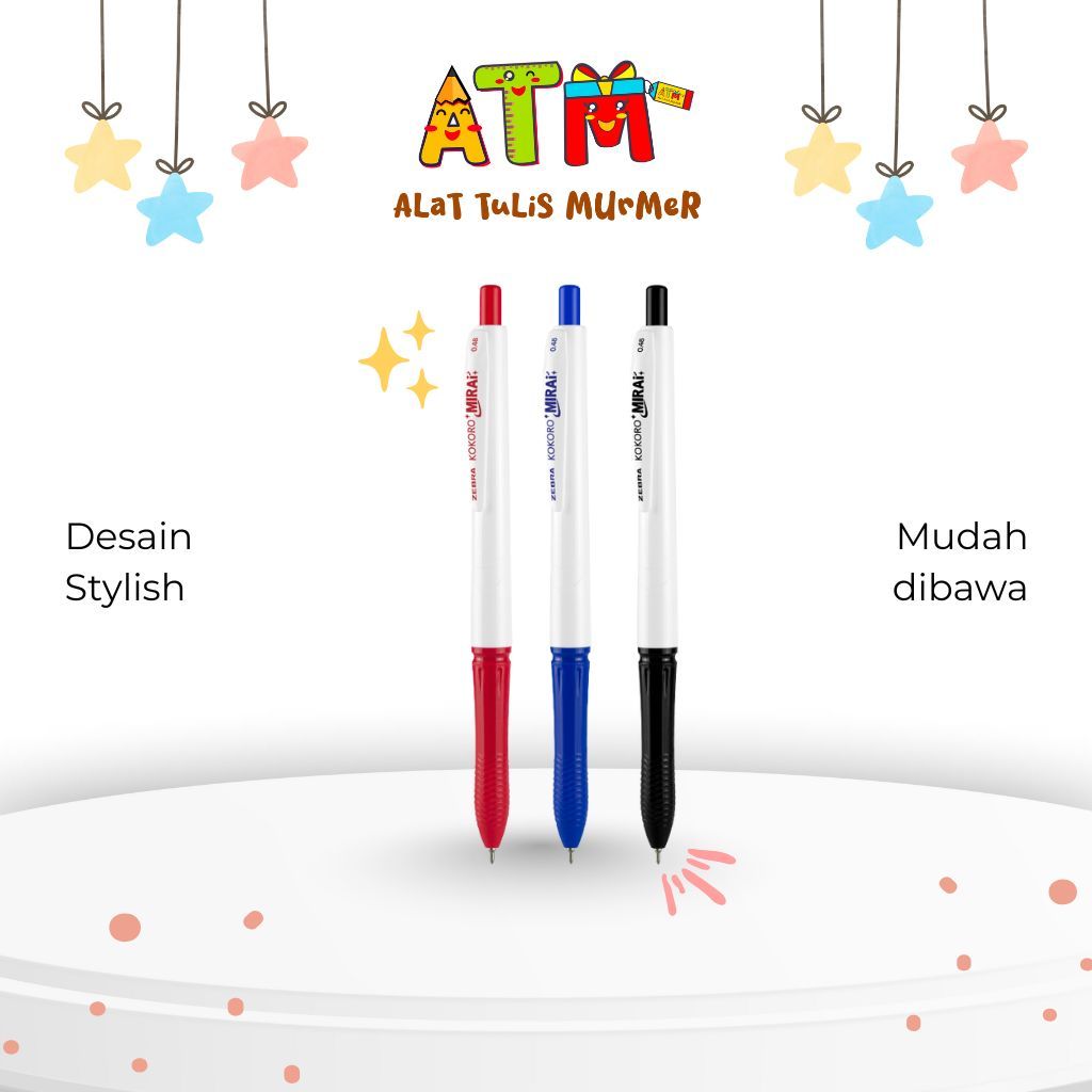 

Bollpoint/Tinta/Pulpen/Pen/Zebra Kokoro Mirai Gel Pen 0.48mm 1 PCS